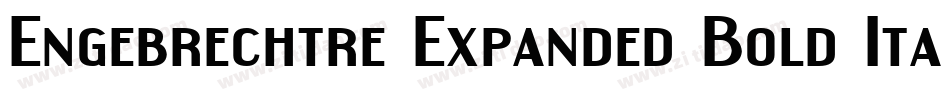 Engebrechtre Expanded Bold Italic字体转换